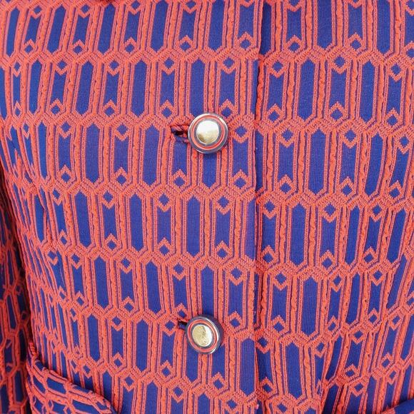 Vintage 60's Rona Shift dress with Matching Coat Jacket Women's Size Medium Red - Picture 8 of 10